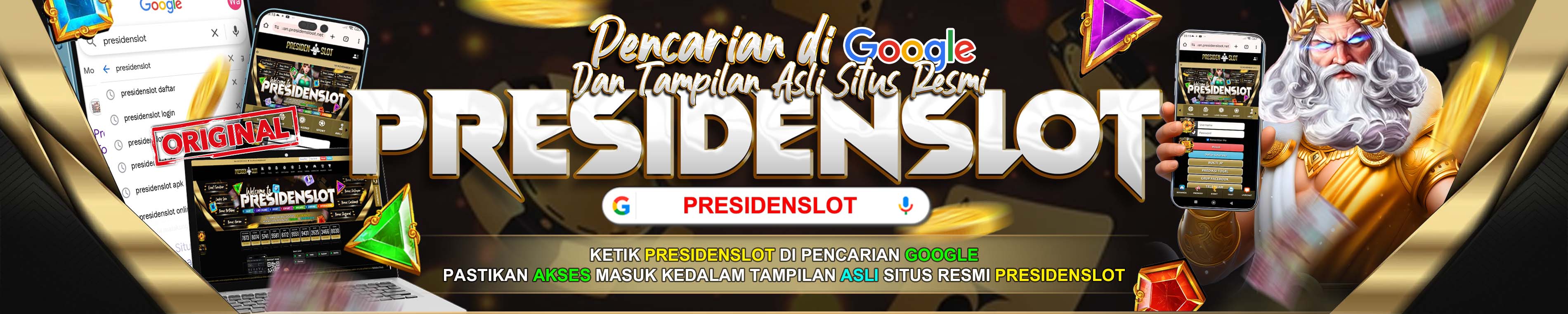 PENCARIAN GOOGLE & TAMPILAN ASLI 2026 WEBSITE PRESIDENSLOT